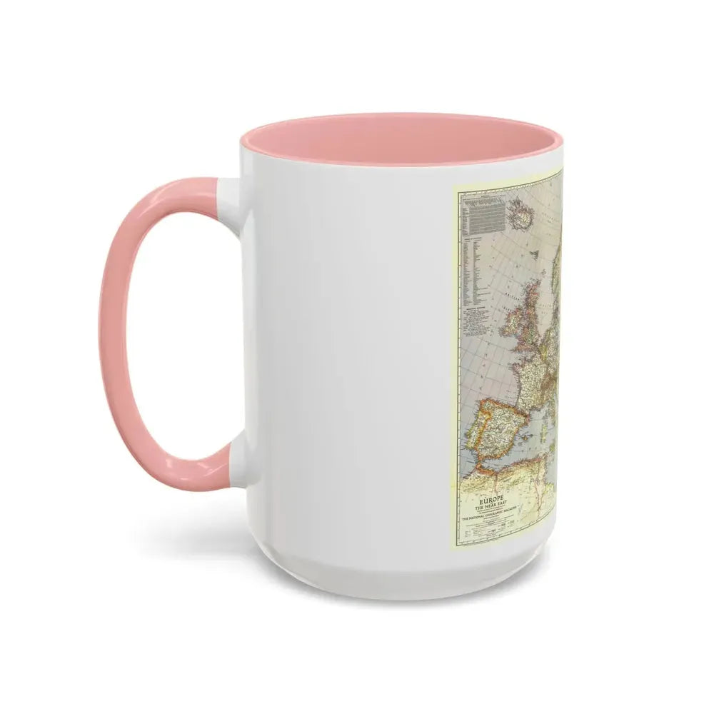 Europe and the Near East (1940) (Map) Accent Coffee Mug - Go Mug Yourself