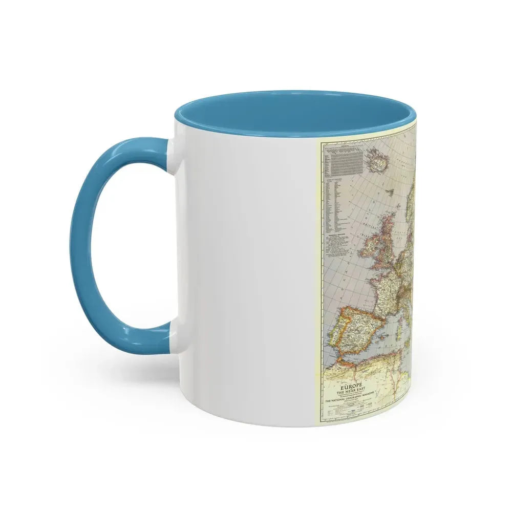 Europe and the Near East (1940) (Map) Accent Coffee Mug - Go Mug Yourself