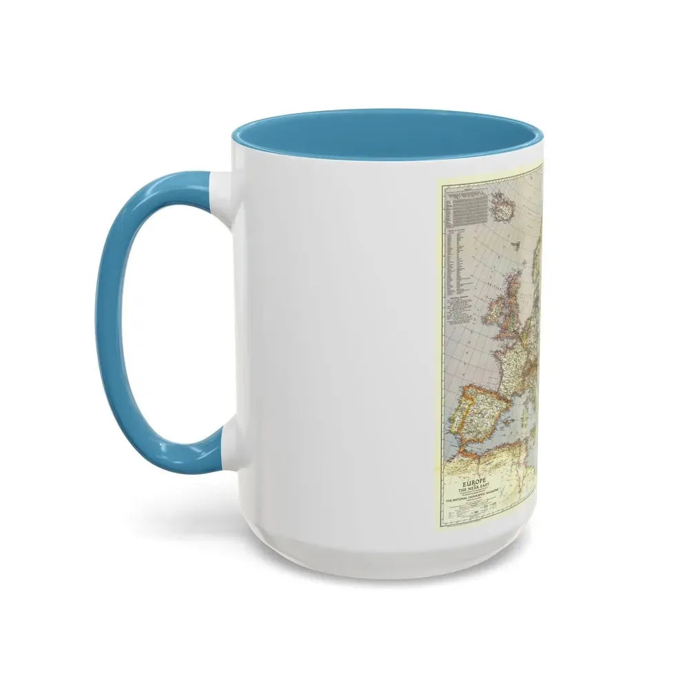Europe and the Near East (1940) (Map) Accent Coffee Mug - Go Mug Yourself