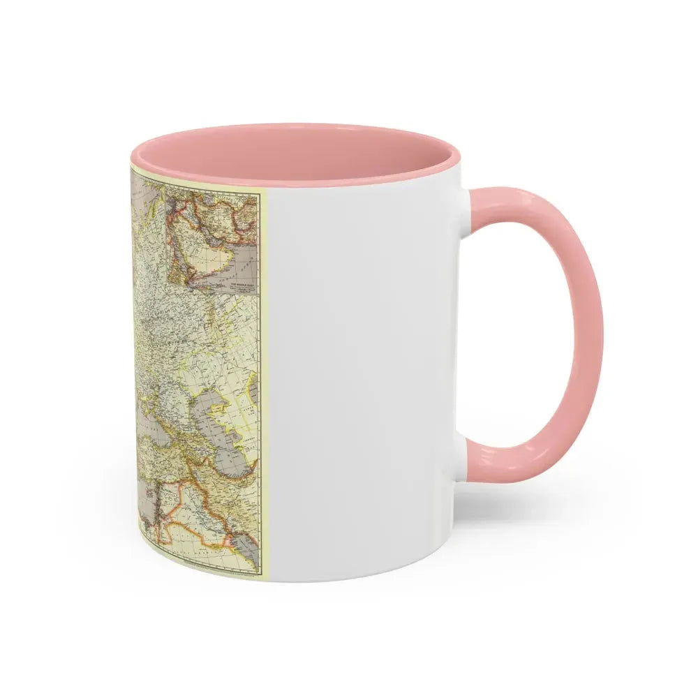 Europe and the Near East (1943) (Map) Accent Coffee Mug - Go Mug Yourself