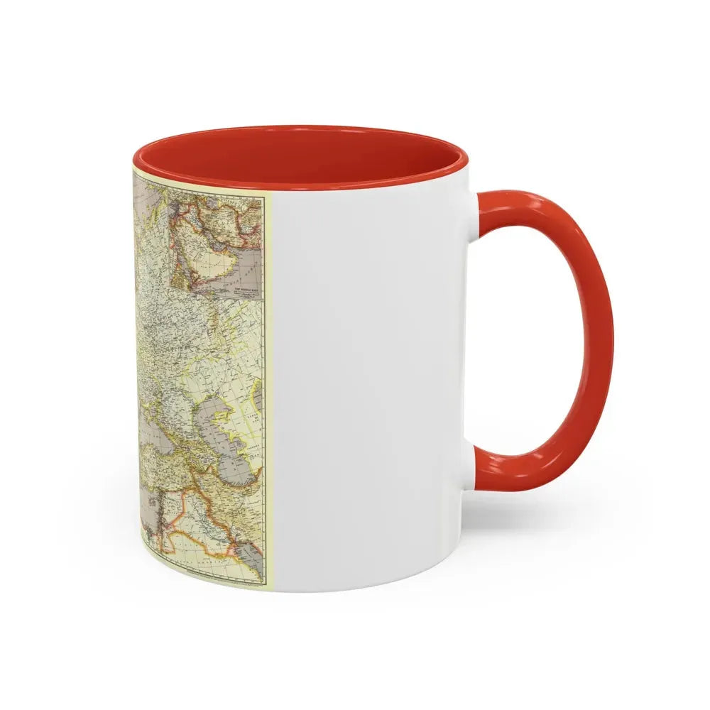 Europe and the Near East (1943) (Map) Accent Coffee Mug - Go Mug Yourself