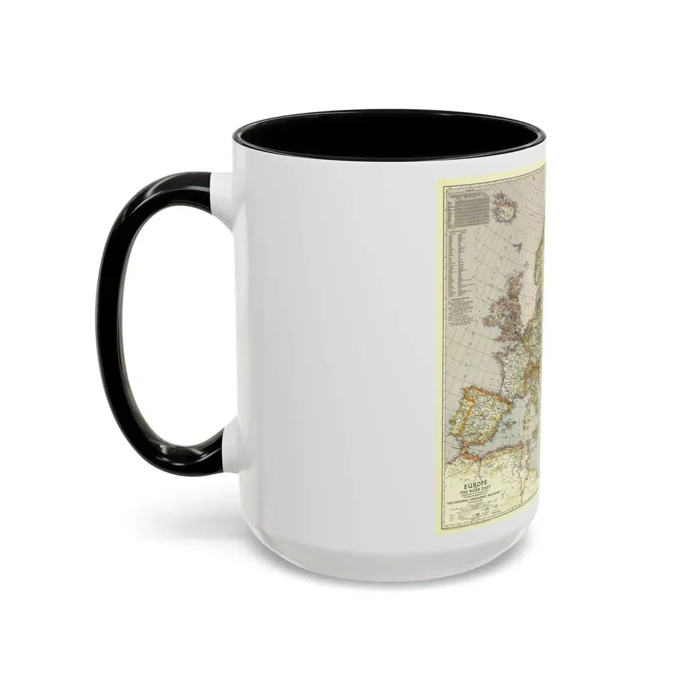 Europe and the Near East (1943) (Map) Accent Coffee Mug - Go Mug Yourself