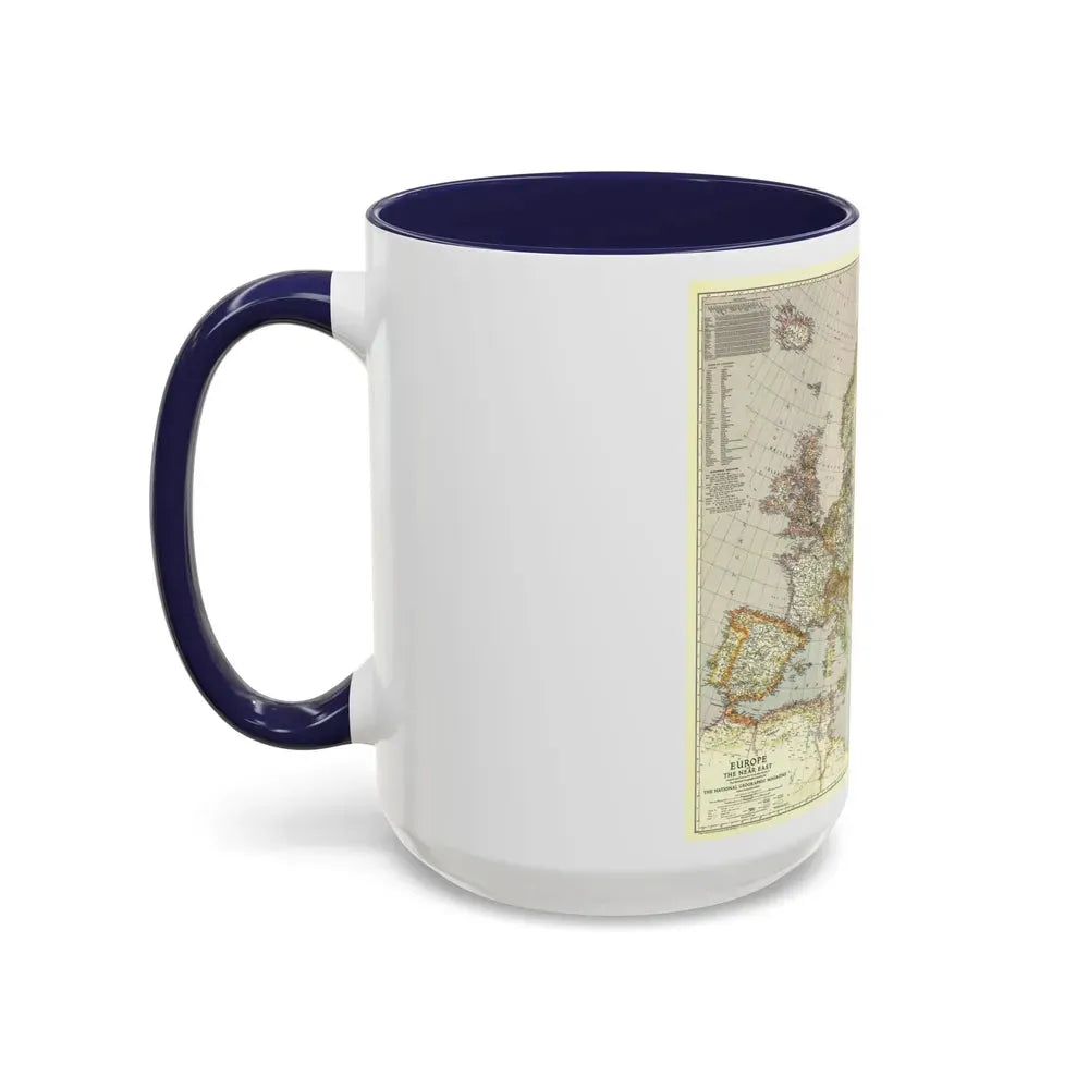 Europe and the Near East (1943) (Map) Accent Coffee Mug - Go Mug Yourself
