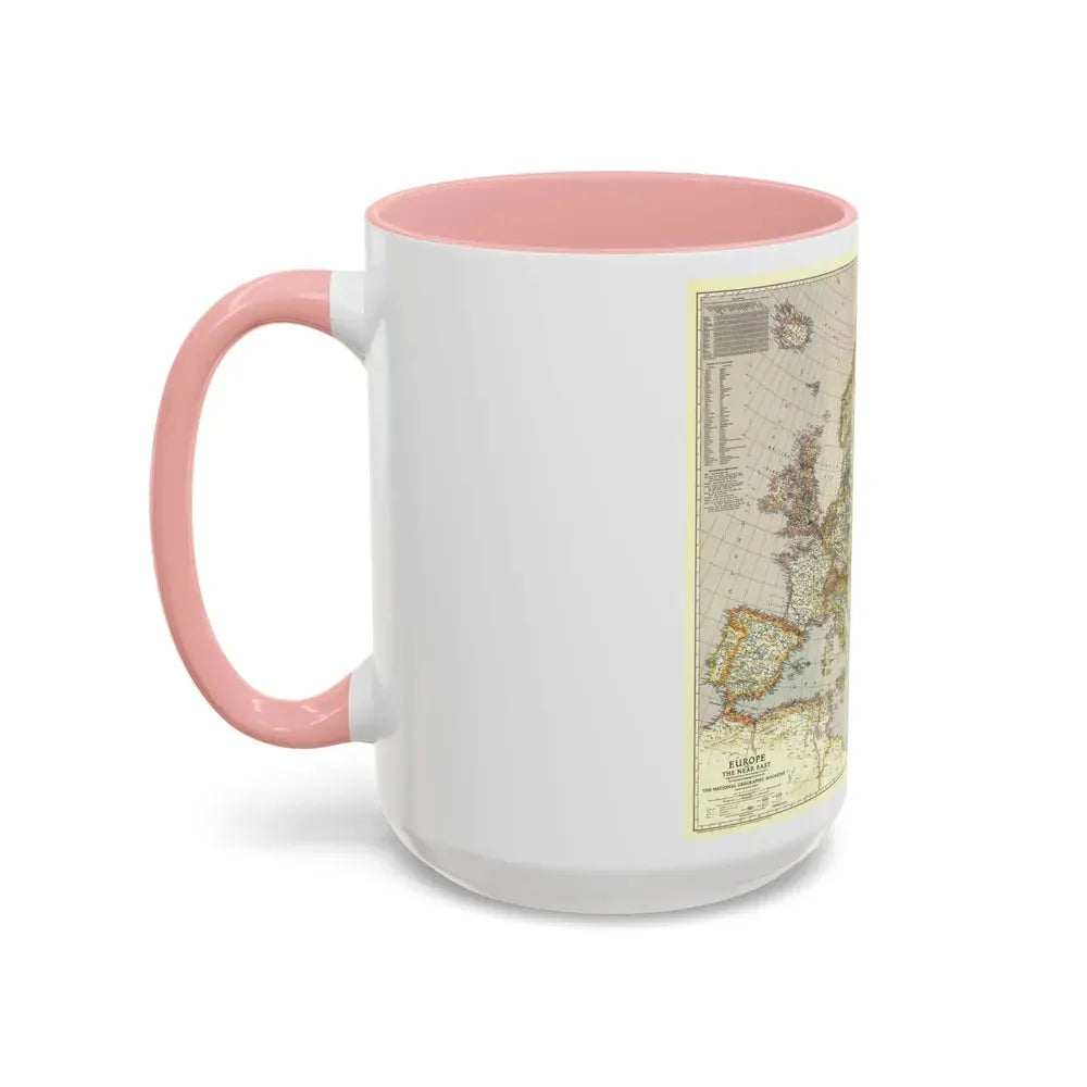 Europe and the Near East (1943) (Map) Accent Coffee Mug - Go Mug Yourself