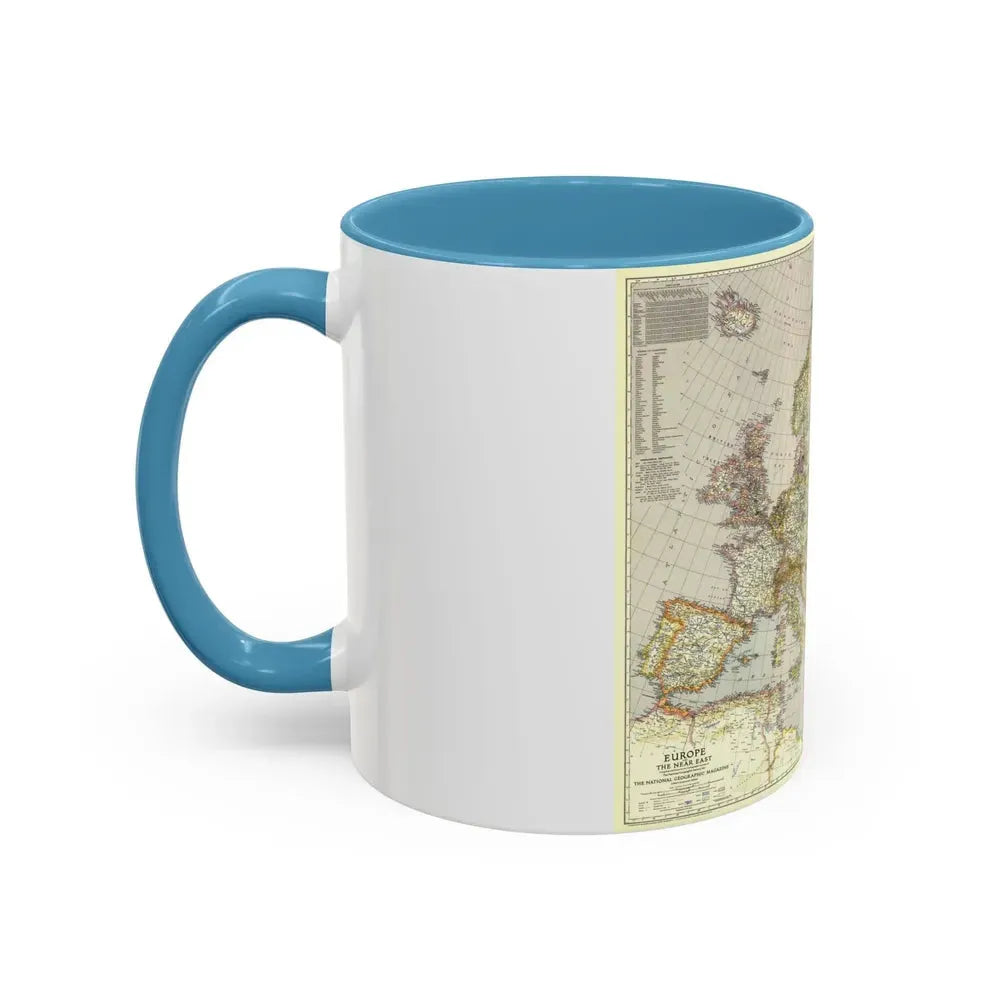 Europe and the Near East (1943) (Map) Accent Coffee Mug - Go Mug Yourself