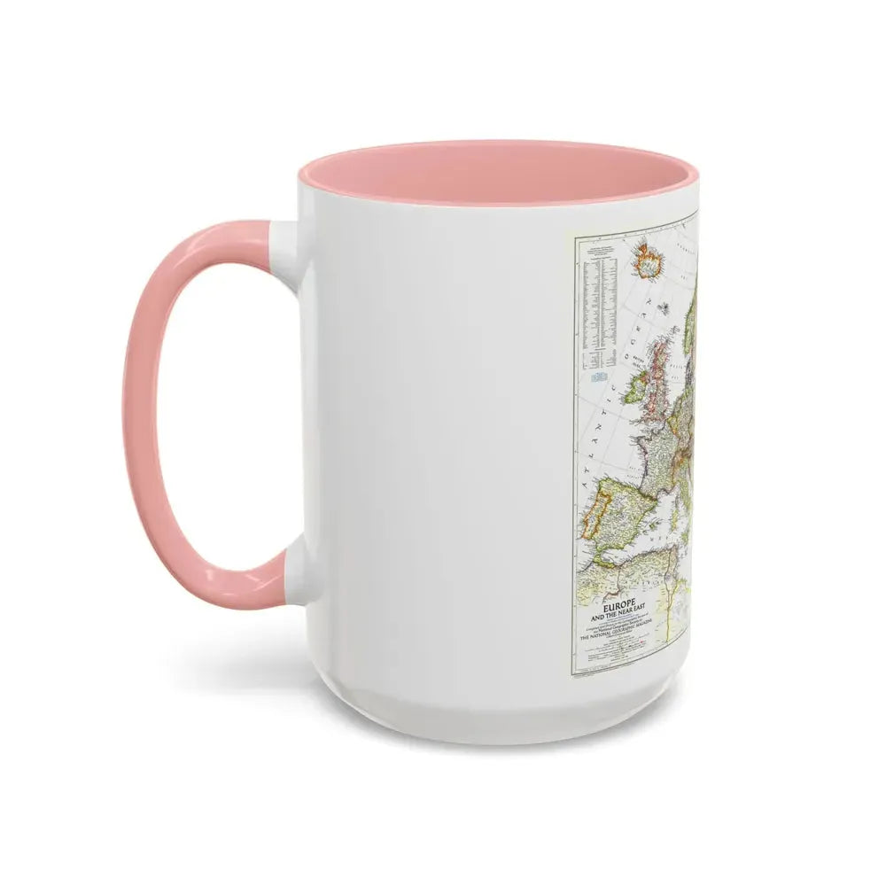 Europe and the Near East (1949) (Map) Accent Coffee Mug - Go Mug Yourself