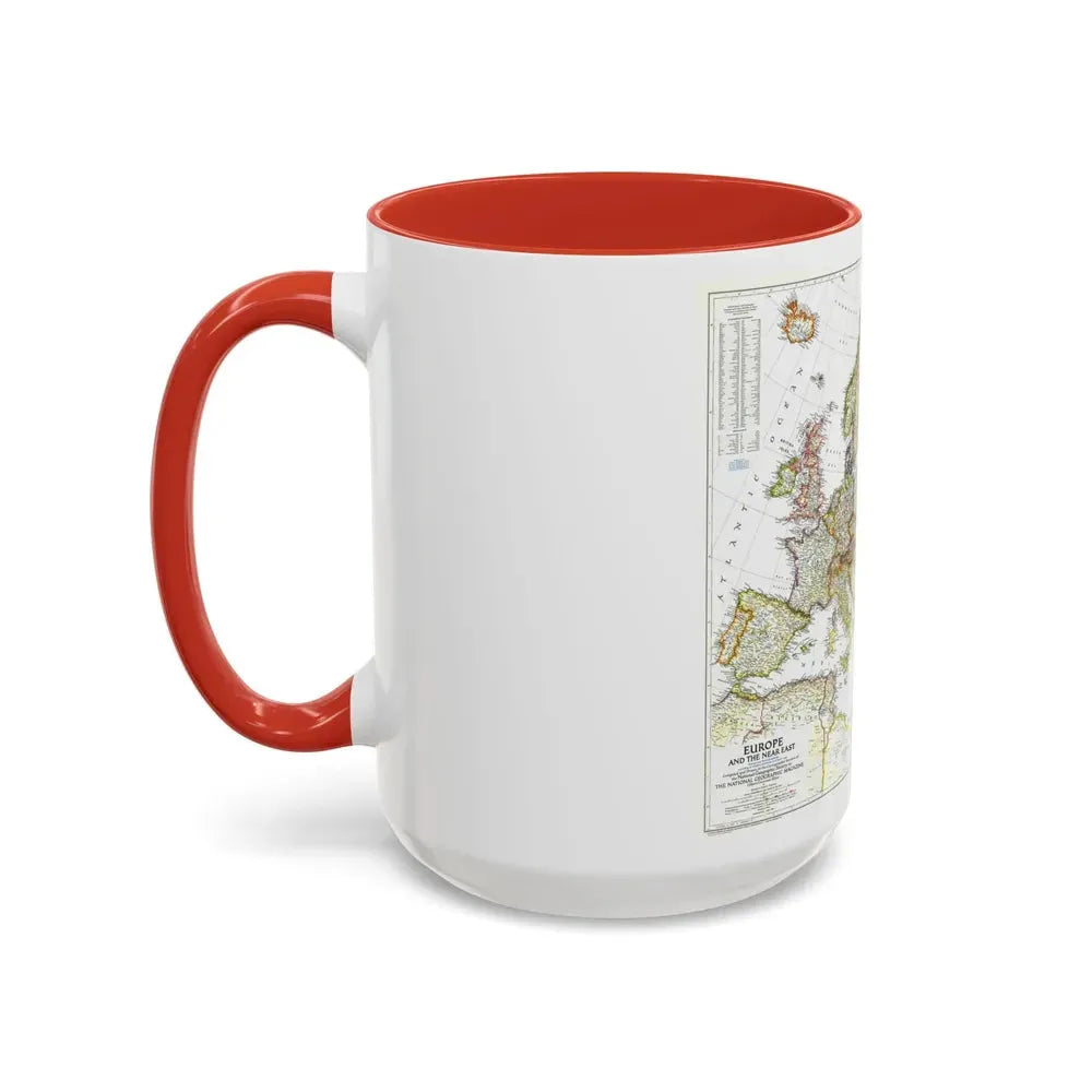 Europe and the Near East (1949) (Map) Accent Coffee Mug - Go Mug Yourself