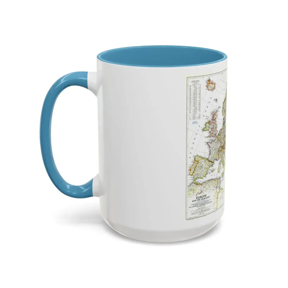 Europe and the Near East (1949) (Map) Accent Coffee Mug - Go Mug Yourself
