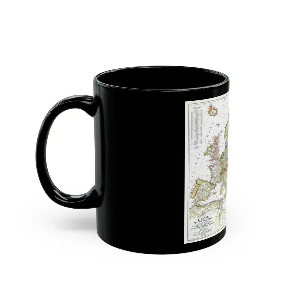 Europe and the Near East (1949) (Map) Black Coffee Mug - Go Mug Yourself