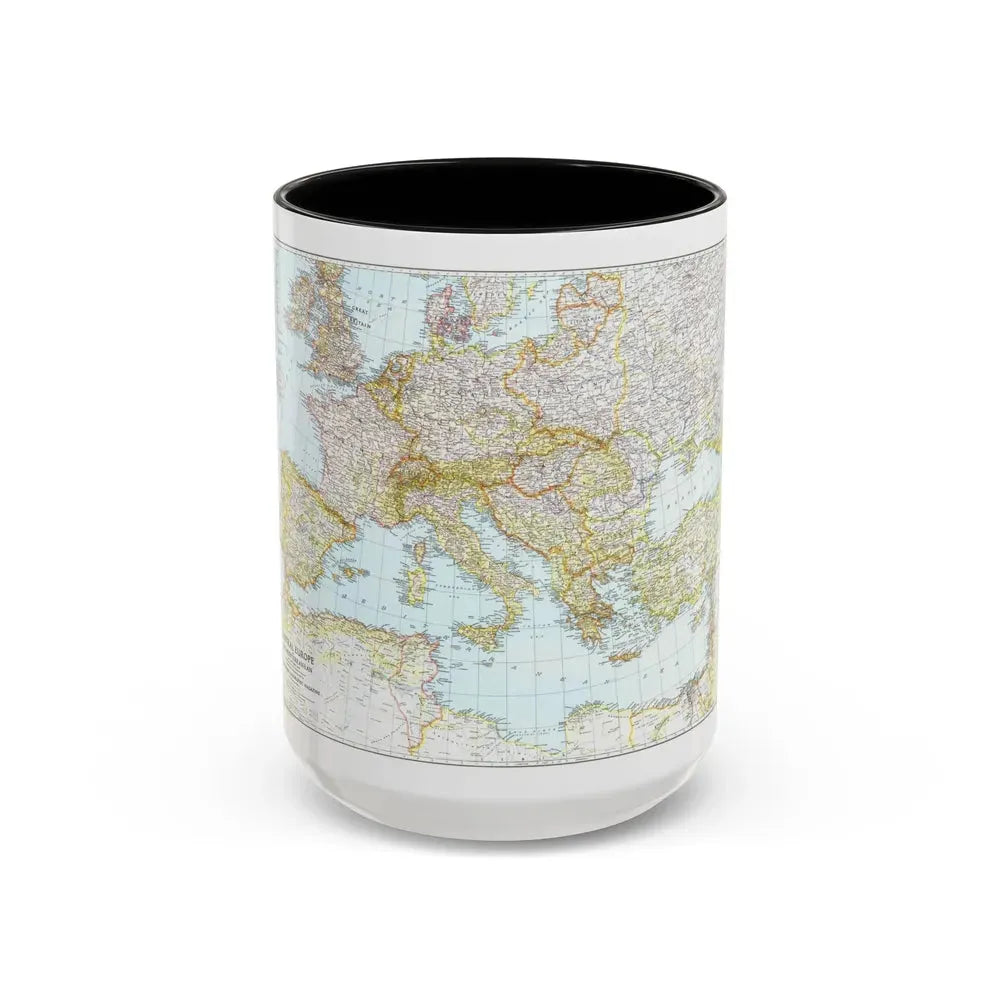 Europe, Central & Mediterranean Sept-1st (1939) (Map) Accent Coffee Mug 15oz Black - Go Mug Yourself