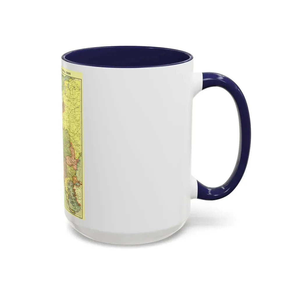 Europe, Central & the Balkan States (1915) (Map) Accent Coffee Mug - Go Mug Yourself