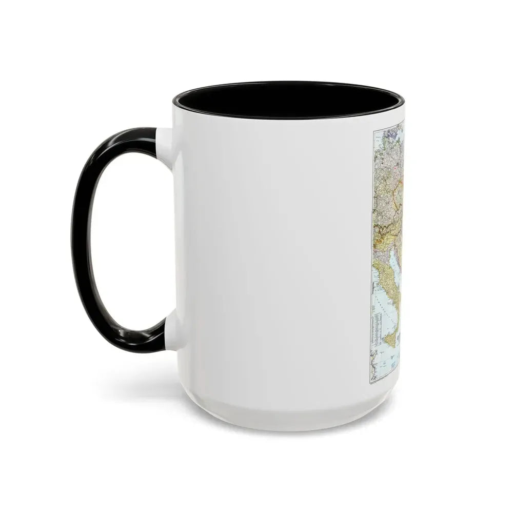 Europe - Central & the Balkan States (1951) (Map) Accent Coffee Mug - Go Mug Yourself