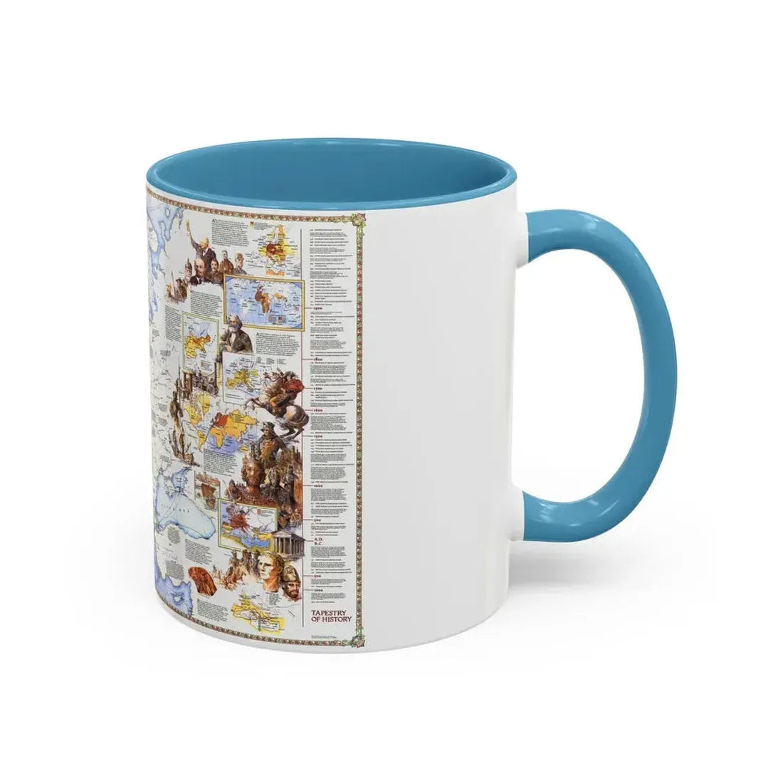 Europe - History The Major Turning Points (1983) (Map) Accent Coffee Mug - Go Mug Yourself