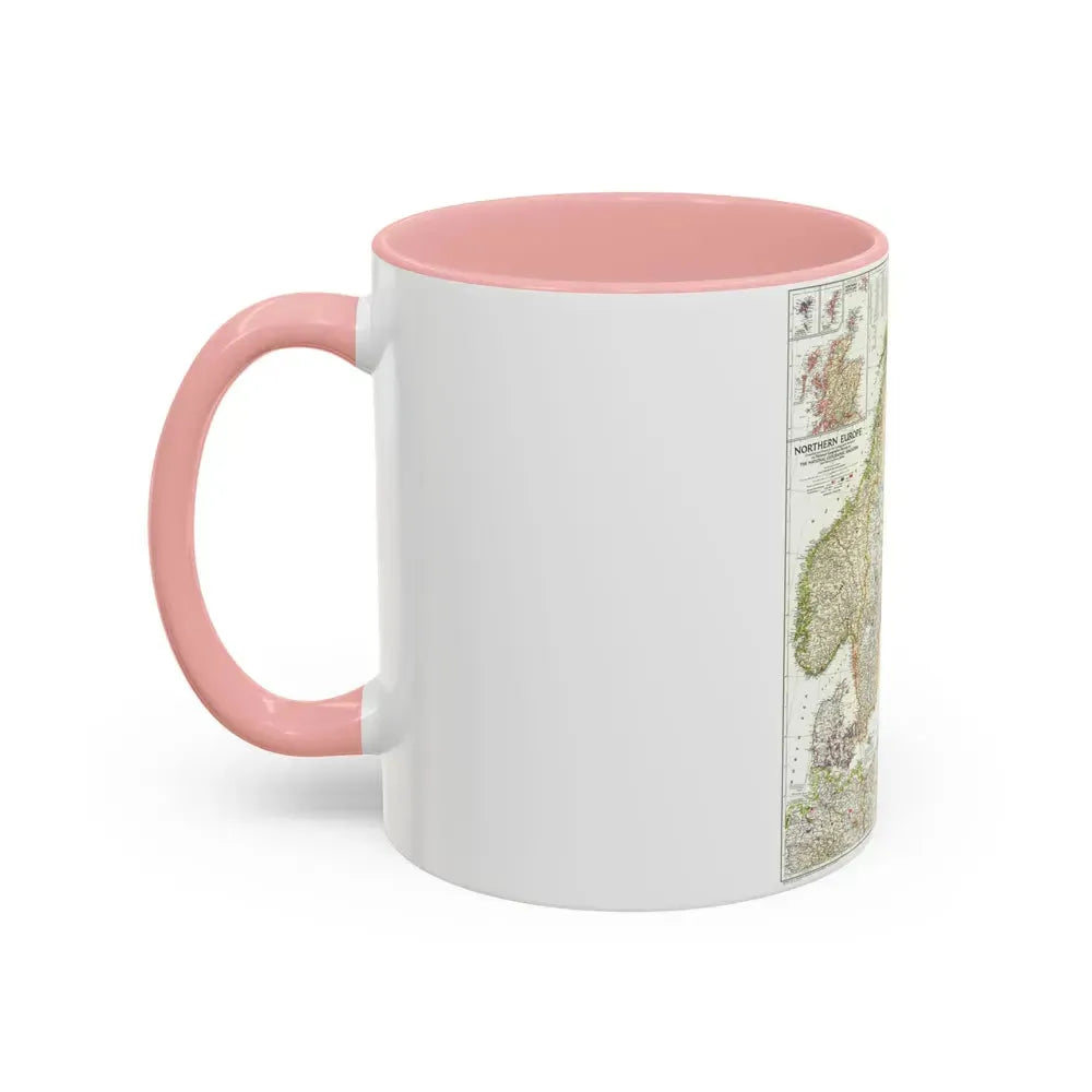 Europe, Northern (1954) (Map) Accent Coffee Mug - Go Mug Yourself