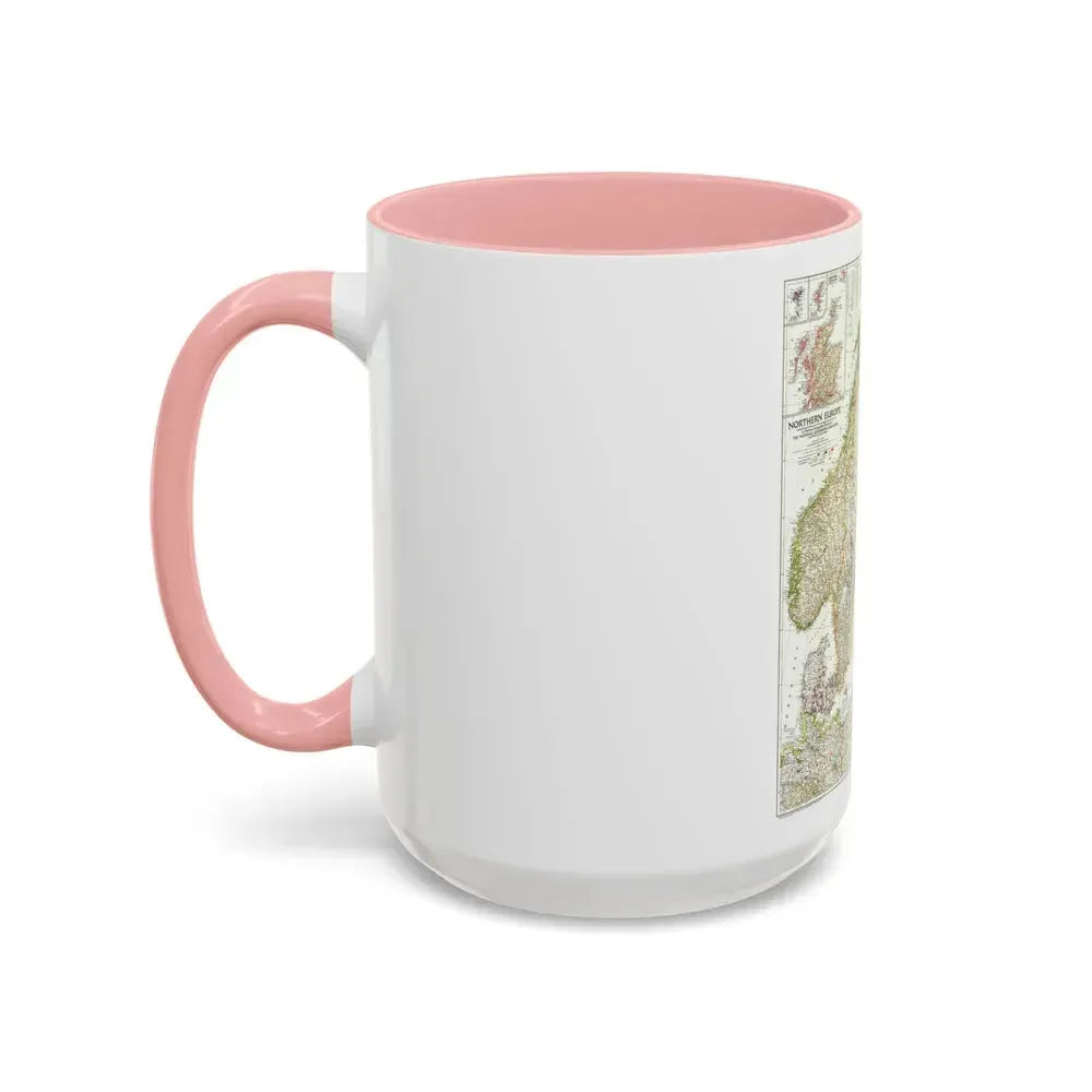 Europe, Northern (1954) (Map) Accent Coffee Mug - Go Mug Yourself
