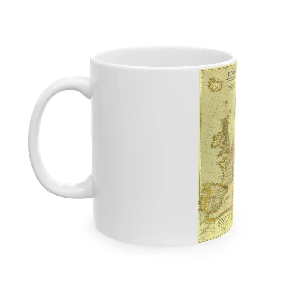 Europe, Peace Conference at Paris (1920) (Map) White Coffee Mug - Go Mug Yourself