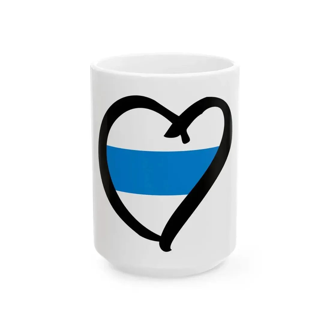EuroRusiaAnterior blanca-azul-blanca (Russia) White Coffee Mug 15oz - Go Mug Yourself