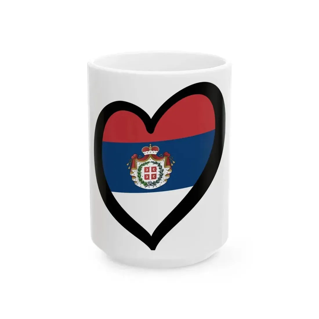 EuroSerbia 1835-1882 (Serbia) White Coffee Mug 15oz - Go Mug Yourself