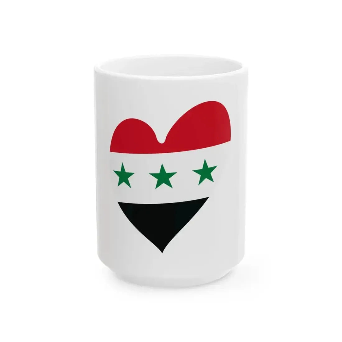Eurovision Song Contest heart Iraq white 1963-1991 and Syria white 1963-1972 (Iraq) White Coffee Mug 15oz - Go Mug Yourself