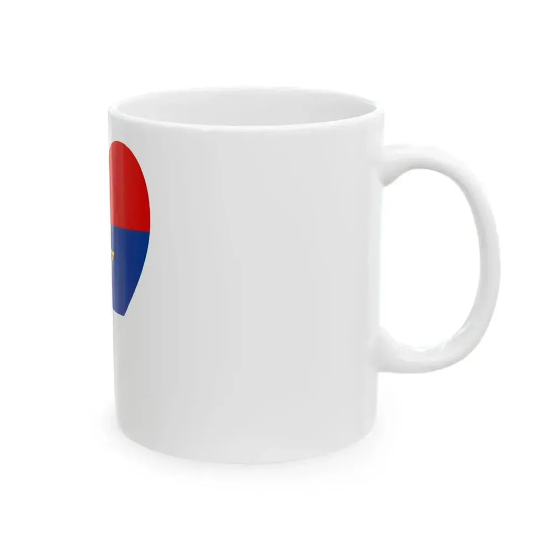 Eurovision Song Contest heart Montenegro white 1946-1993 and Serbia white 1947-1992 (Montenegro) White Coffee Mug - Go Mug Yourself