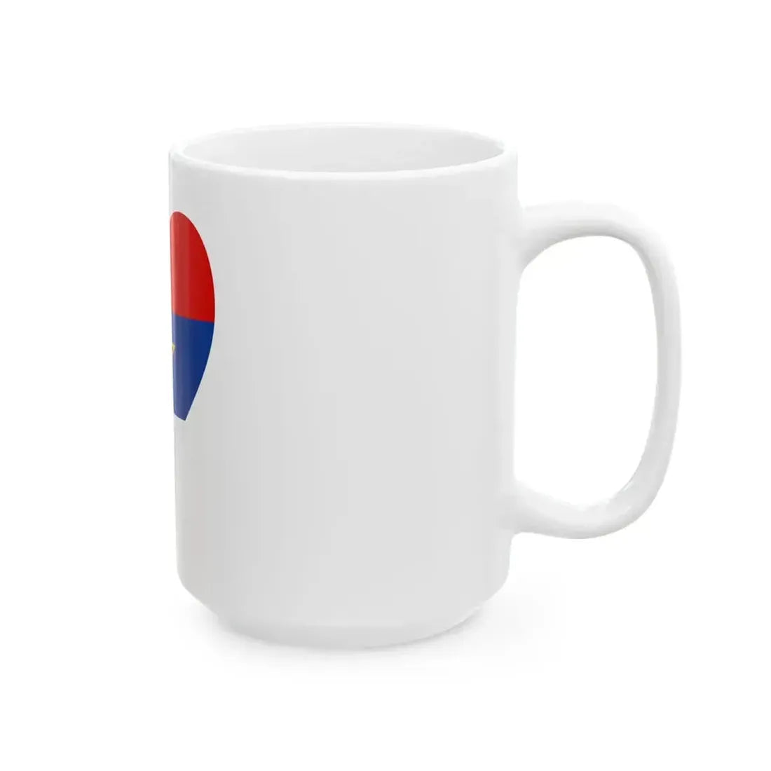 Eurovision Song Contest heart Montenegro white 1946-1993 and Serbia white 1947-1992 (Montenegro) White Coffee Mug - Go Mug Yourself