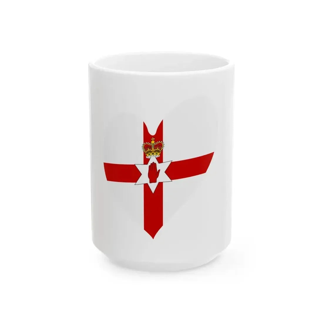 Eurovision Song Contest heart Northern Ireland white (Ireland) White Coffee Mug 15oz - Go Mug Yourself
