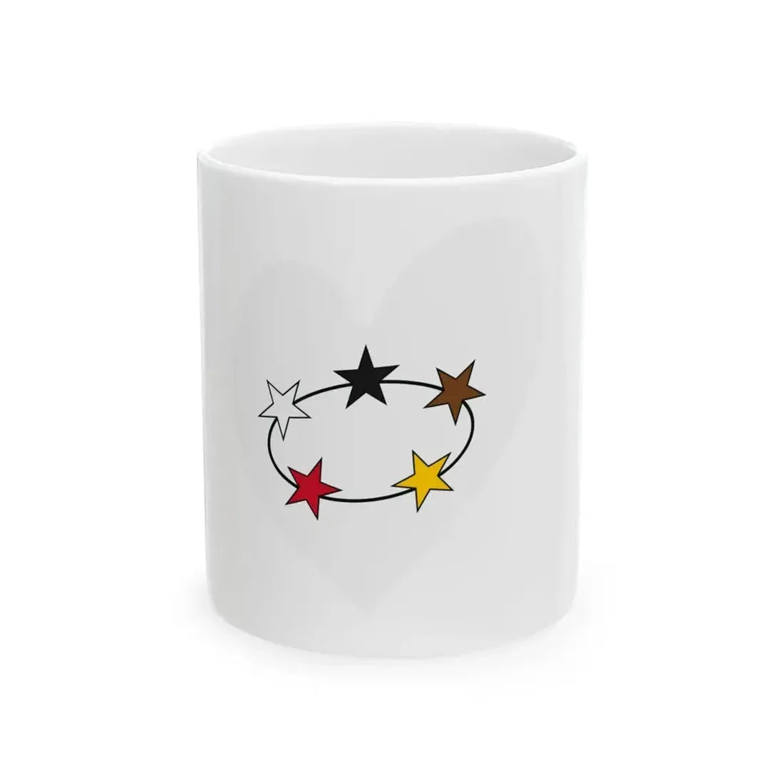 Eurovision Song Contest heart Suriname white 1959-1975 (Netherlands) White Coffee Mug 11oz - Go Mug Yourself