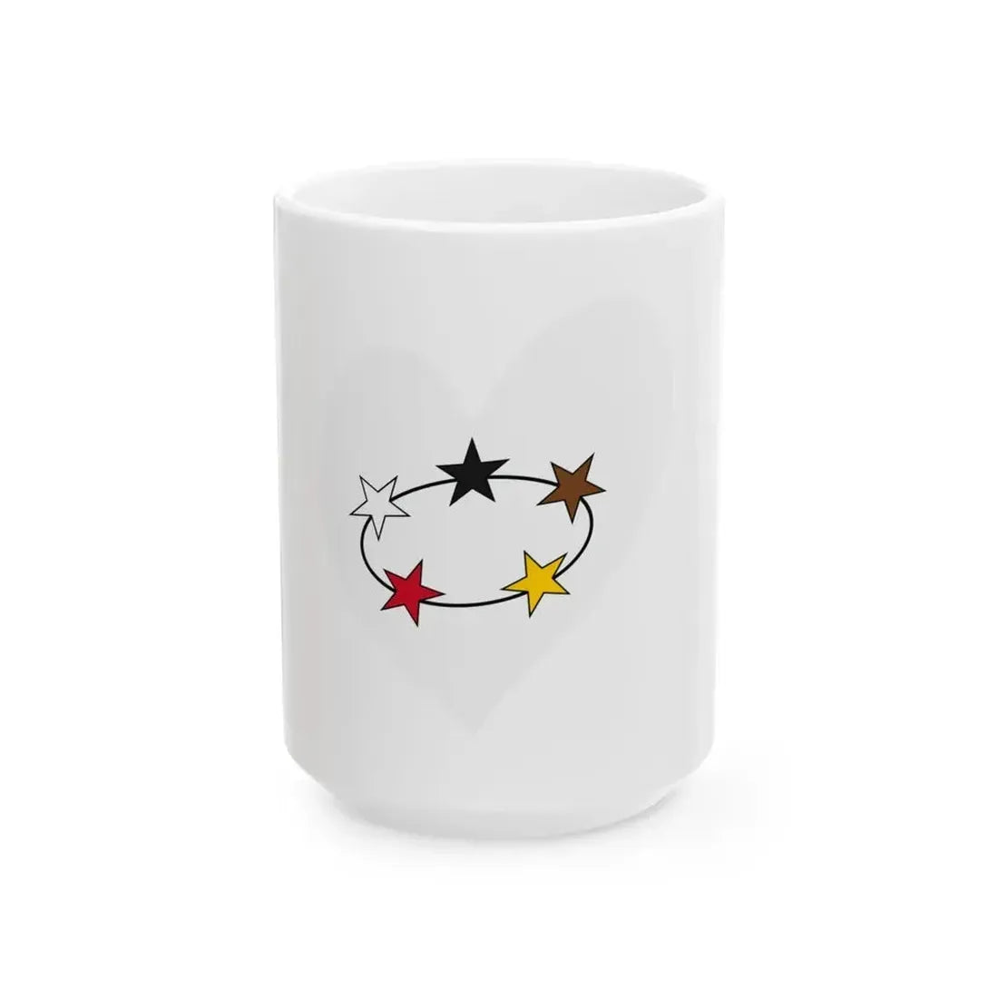 Eurovision Song Contest heart Suriname white 1959-1975 (Netherlands) White Coffee Mug 15oz - Go Mug Yourself
