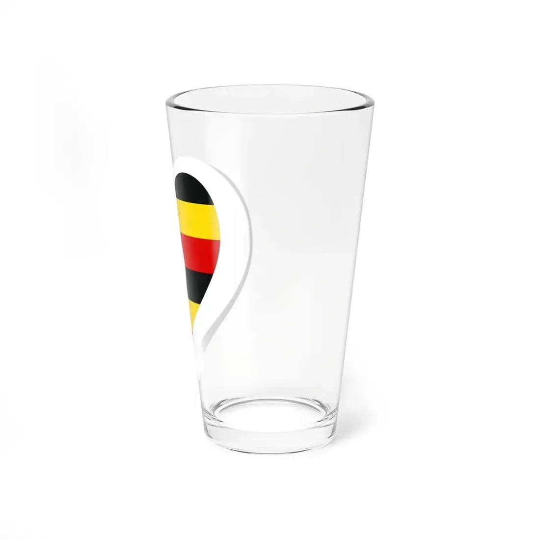 Eurovision Song Contest heart Uganda white (Uganda) Pint Glass 16oz - Go Mug Yourself