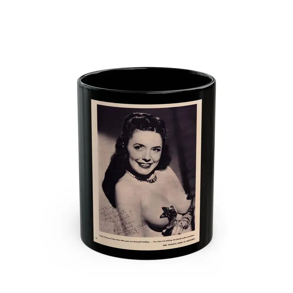 Evelyn West #13 (Vintage Female Icon) Black Coffee Mug 11oz - Go Mug Yourself