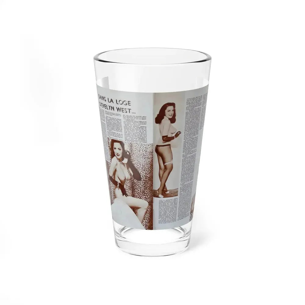 Evelyn West #19 (Vintage Female Icon) Pint Glass 16oz 16oz - Go Mug Yourself