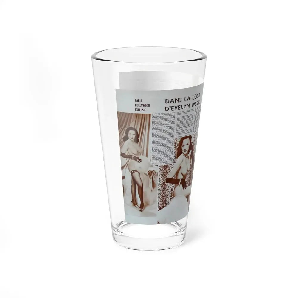 Evelyn West #19 (Vintage Female Icon) Pint Glass 16oz - Go Mug Yourself