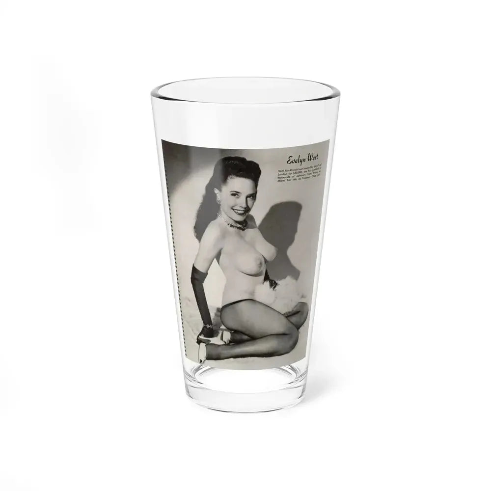 Evelyn West #21 - (Vintage Female Icon) Pint Glass 16oz 16oz - Go Mug Yourself
