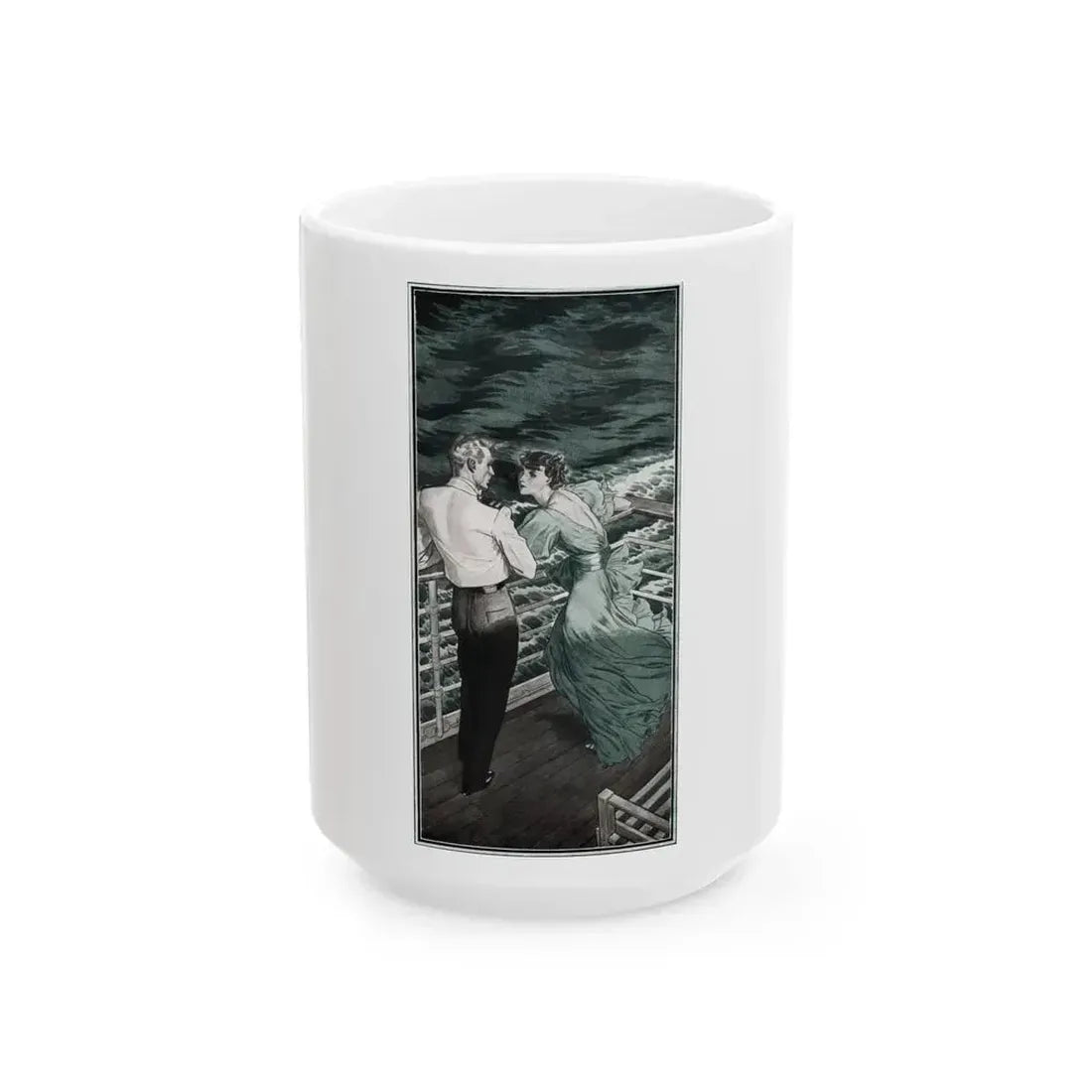 Even the Ocean Laughed (1), The American Magazine, January 1935 - White Coffee Mug 15oz - Go Mug Yourself