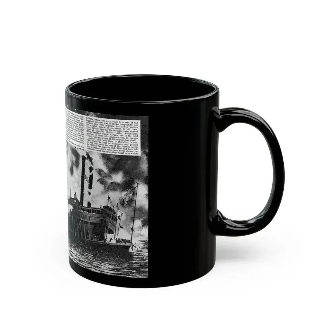 Even The Rats Died, Real Men magazine, December 1958 - Black Coffee Mug - Go Mug Yourself