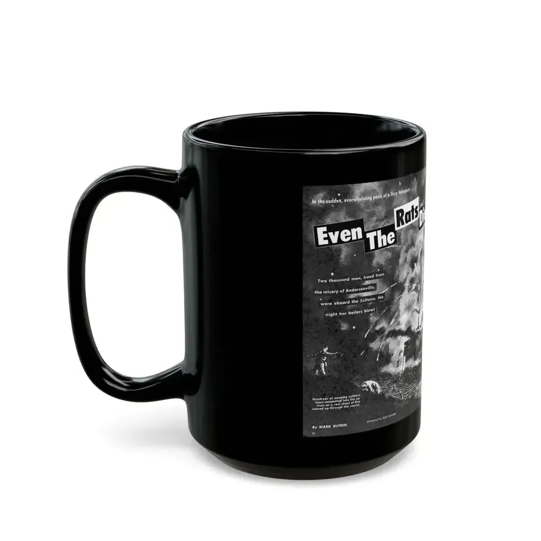 Even The Rats Died, Real Men magazine, December 1958 - Black Coffee Mug - Go Mug Yourself