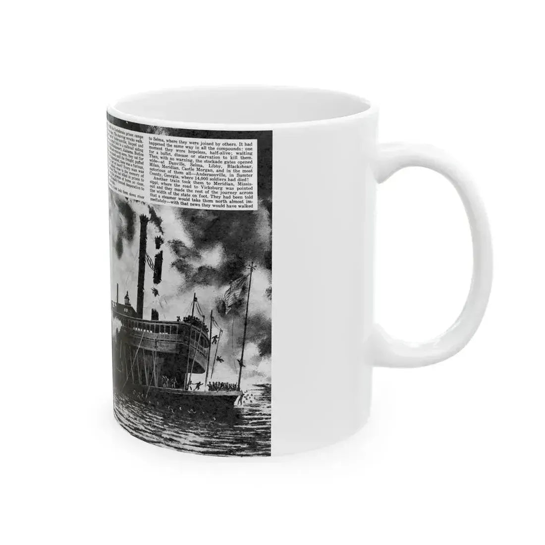 Even The Rats Died, Real Men magazine, December 1958 - White Coffee Mug - Go Mug Yourself