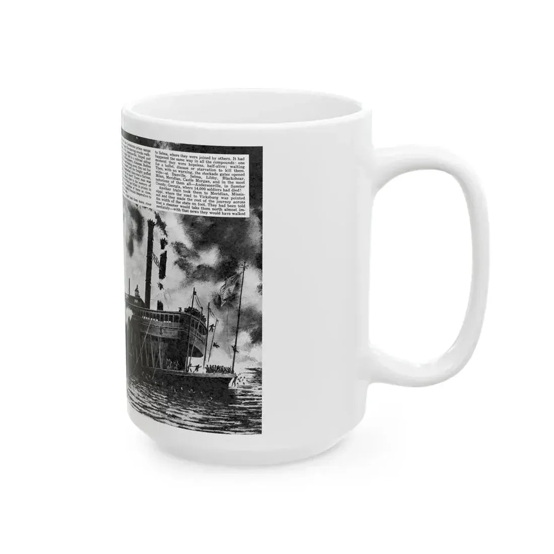 Even The Rats Died, Real Men magazine, December 1958 - White Coffee Mug - Go Mug Yourself