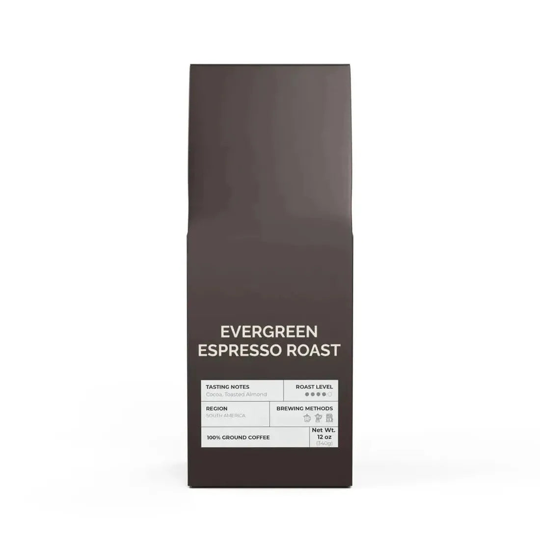 Evergreen Espresso Roast Ground 12oz - Go Mug Yourself