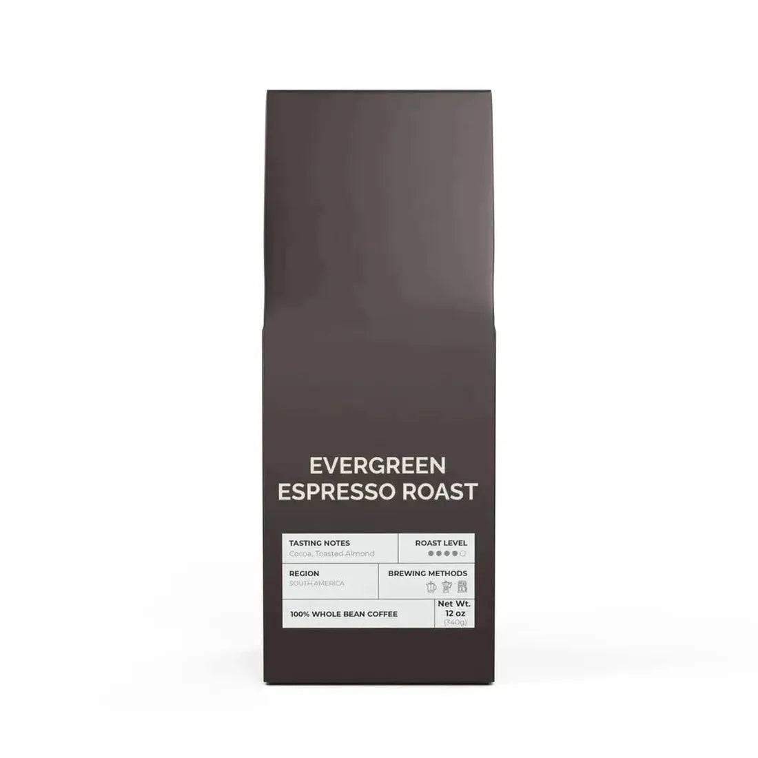 Evergreen Espresso Roast Whole Bean 12oz - Go Mug Yourself