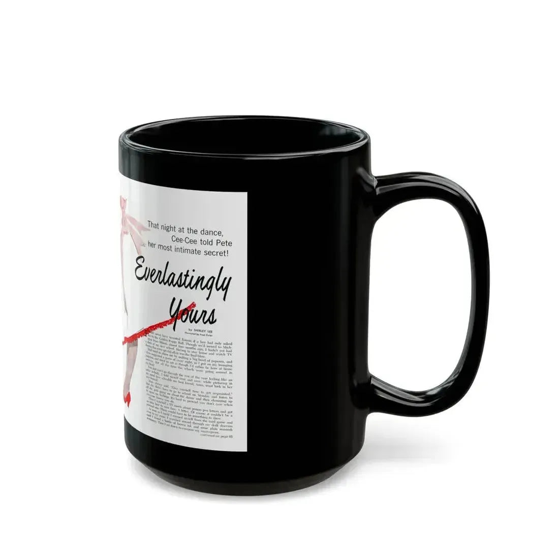 Everlastingly Yours, Teen Magazine, April 1960 - Black Coffee Mug - Go Mug Yourself