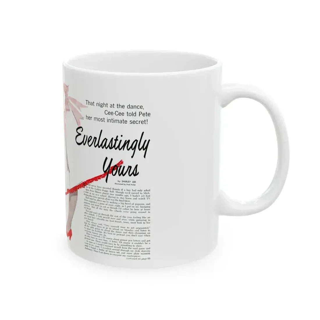 Everlastingly Yours, Teen Magazine, April 1960 - White Coffee Mug - Go Mug Yourself