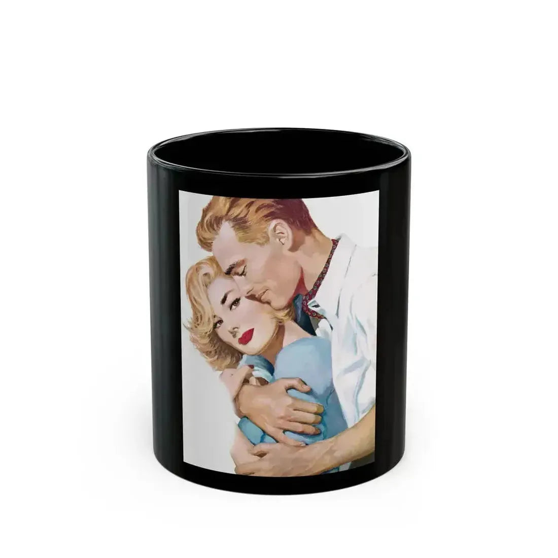 Every Nice Girl by Rona Randall, Woman magazine, 1960 - Black Coffee Mug 11oz - Go Mug Yourself