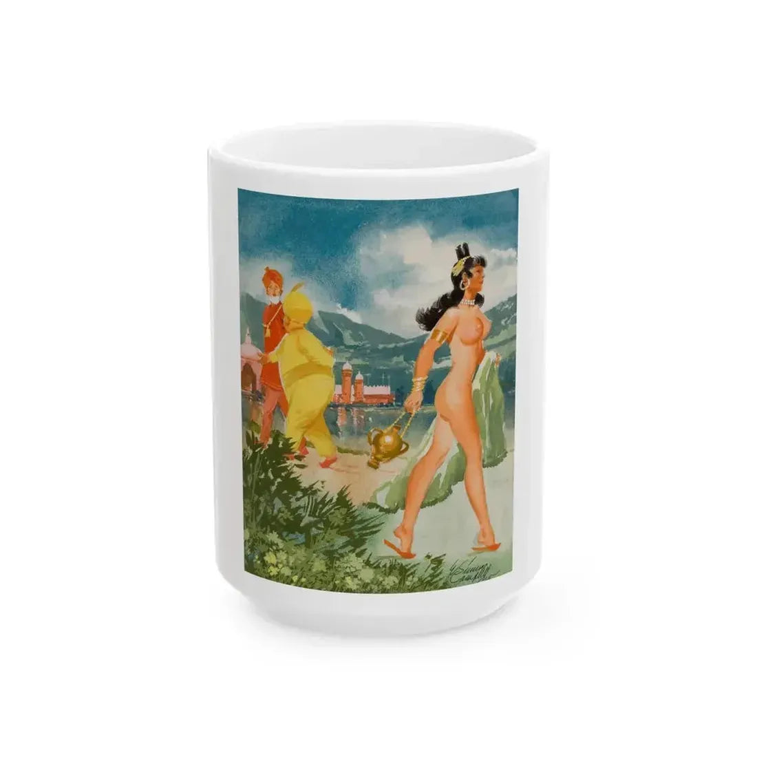 Every Time I See Something Nice, Playboy cartoon illustration, November 1963 - White Coffee Mug 15oz - Go Mug Yourself