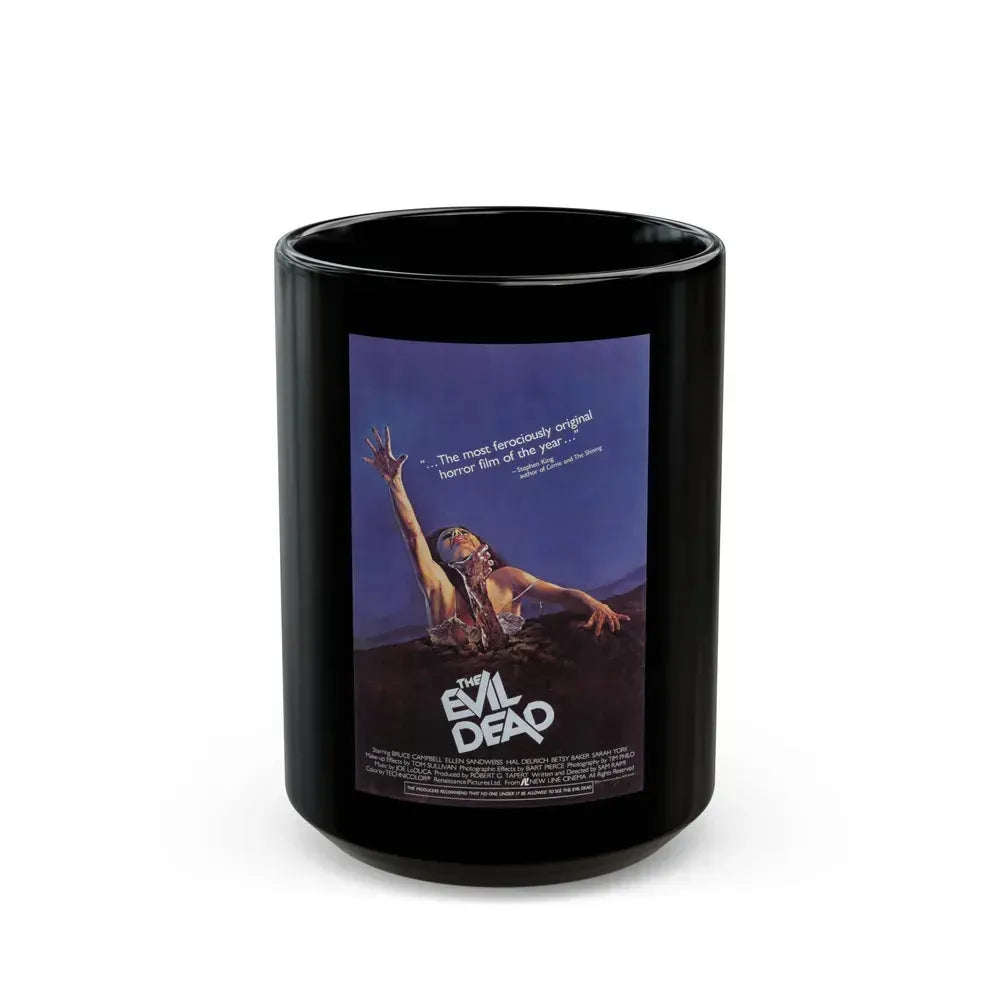 EVIL DEAD (2) 1981 Movie Poster - Black Coffee Mug 15oz - Go Mug Yourself
