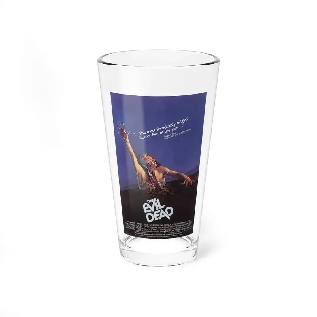 EVIL DEAD (2) 1981 Movie Poster - Pint Glass 16oz 16oz - Go Mug Yourself