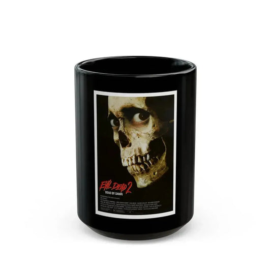 EVIL DEAD 2 1987 Movie Poster - Black Coffee Mug 15oz - Go Mug Yourself