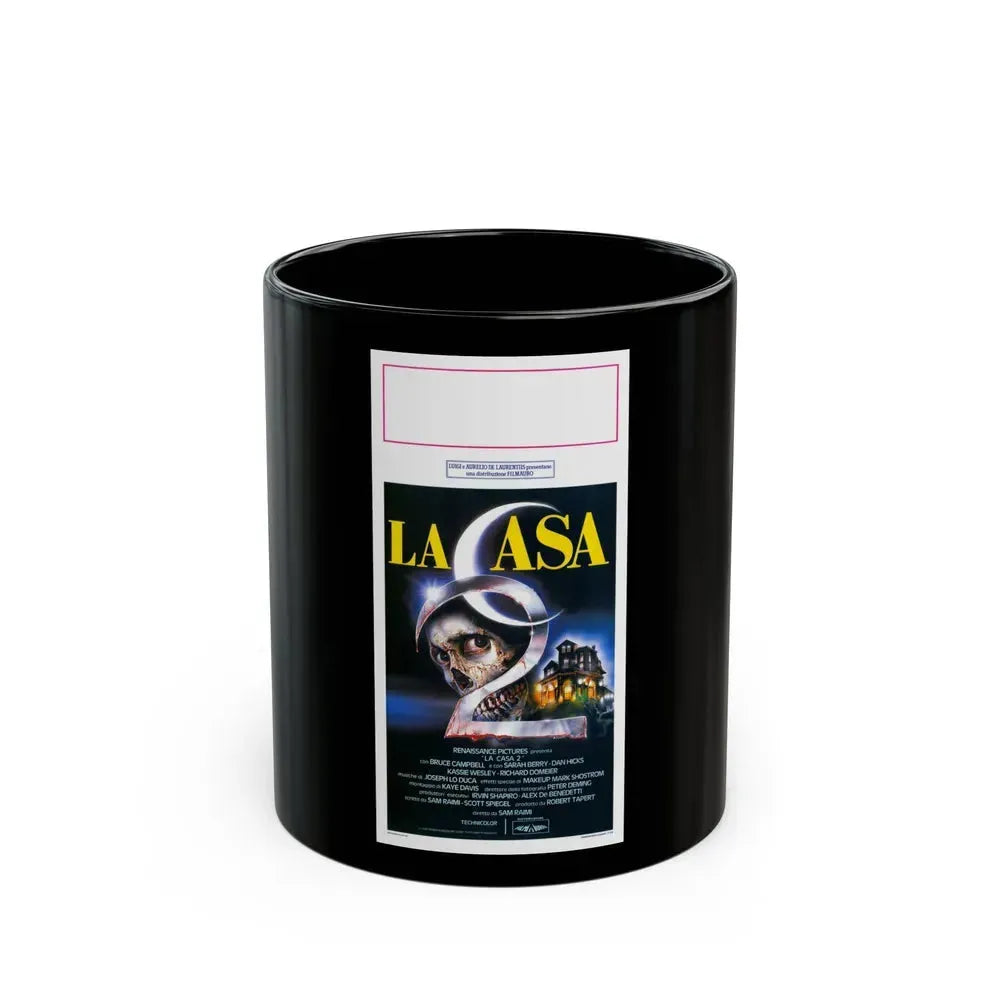 EVIL DEAD 2 (ITALIAN) 1987 Movie Poster - Black Coffee Mug 11oz - Go Mug Yourself