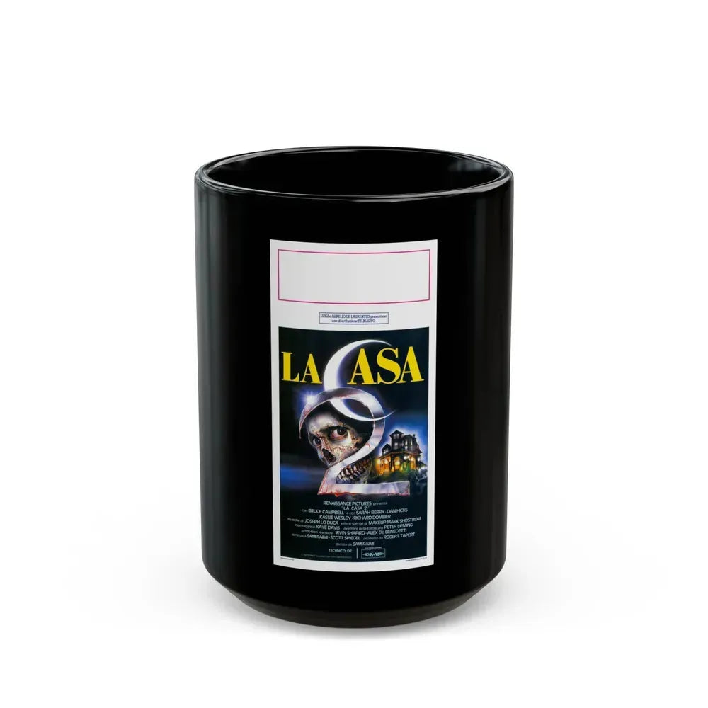 EVIL DEAD 2 (ITALIAN) 1987 Movie Poster - Black Coffee Mug 15oz - Go Mug Yourself
