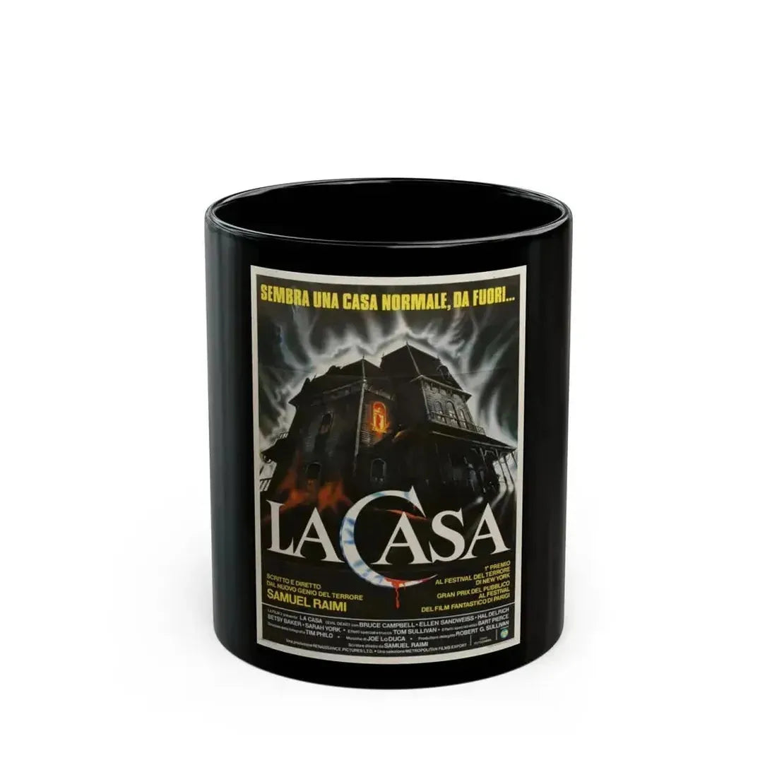 EVIL DEAD (ITALIAN) 2 1981 Movie Poster - Black Coffee Mug 11oz - Go Mug Yourself